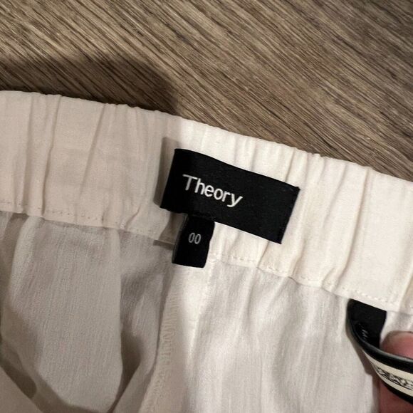 Theory 00 linen blend pull on pants - Picture 6 of 8